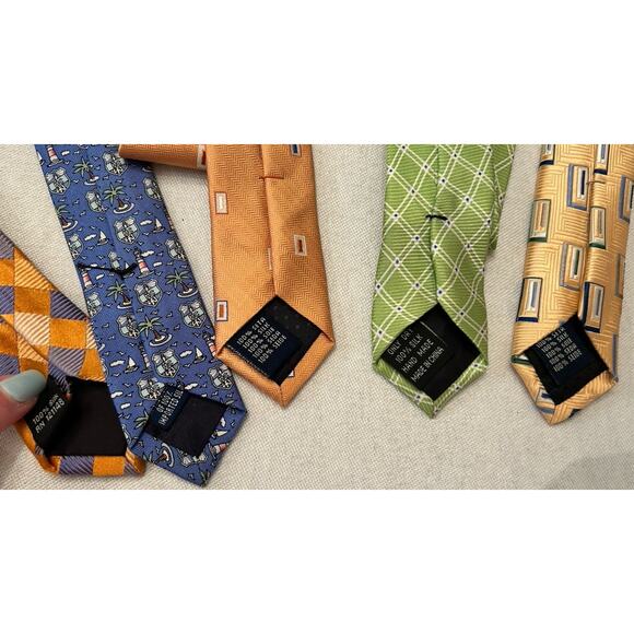 Lot Of 5 Meeting Street, M Kors, Vineyard Vines 100% Silk Neck Ties- Bright Fun! - Picture 11 of 14